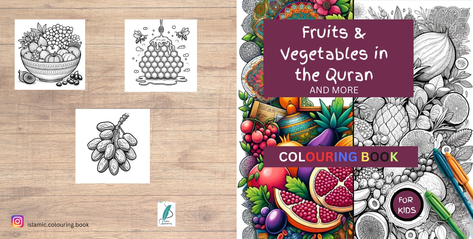 Fruits & Vegetables in the Quran Colouring Books for Kids - Etsy
