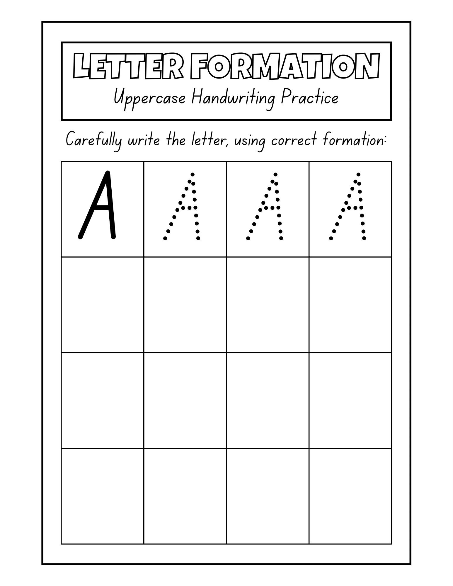 Letter Formation Handwriting Worksheets PDF | 104 Pages Tracing A-Z ...