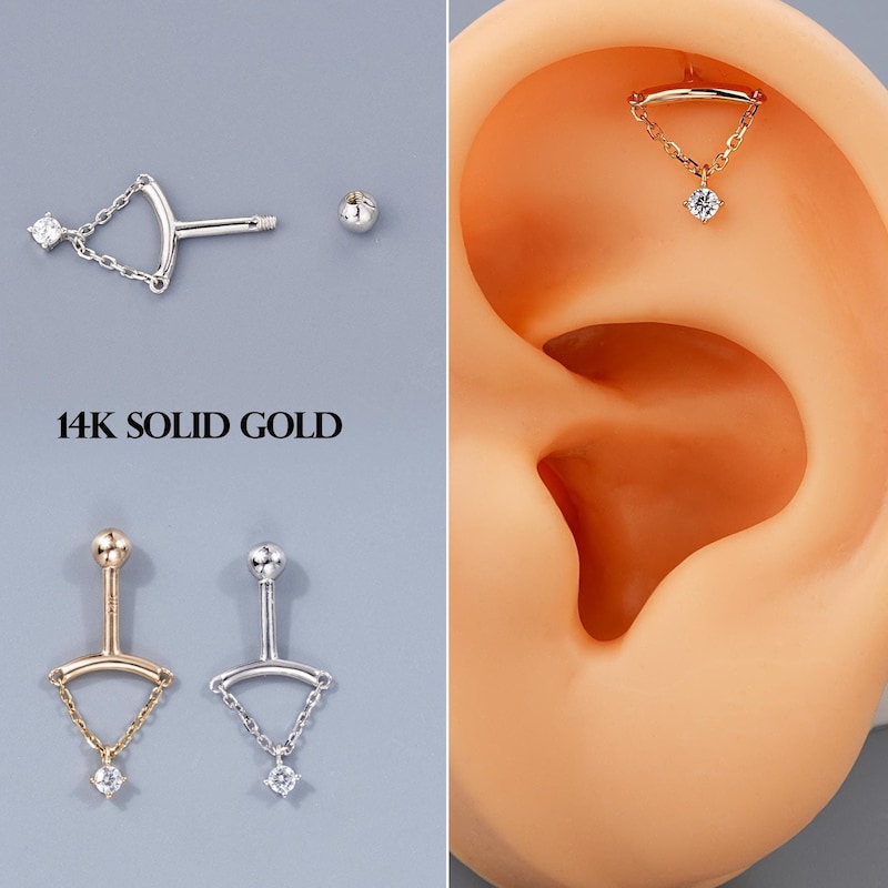 Hidden Helix Piercing - Etsy