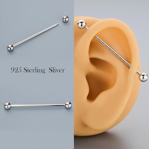 GBJUK Industriële Barbell Steiger Piercing Bar Chirurgisch Staal 1.6