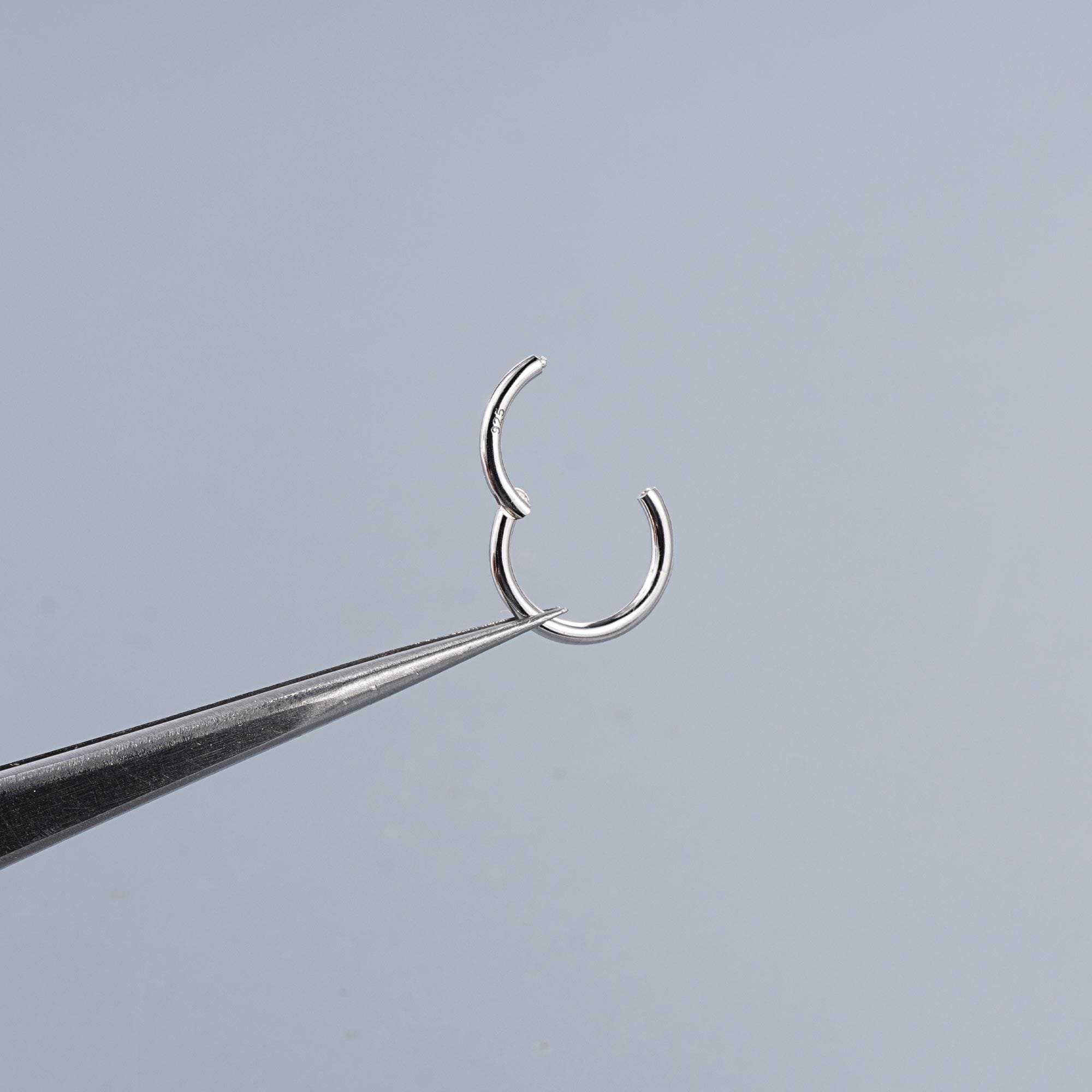 Silver Clicker 925 Sterling Silver Clicker | 16G/18G/20G Clicker Hoop Earring | 5-12mm ...