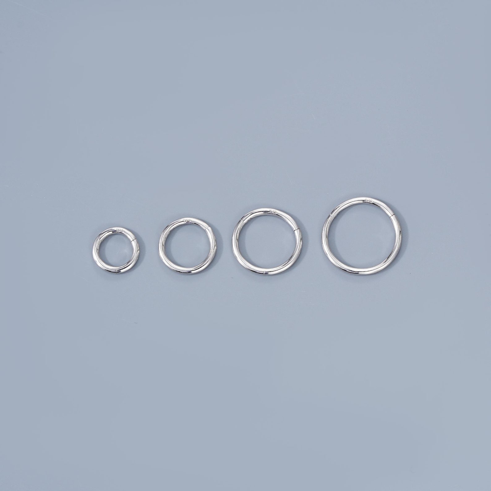Silver Clicker 925 Sterling Silver Clicker | 16G/18G/20G Clicker Hoop Earring | 5-12mm ...