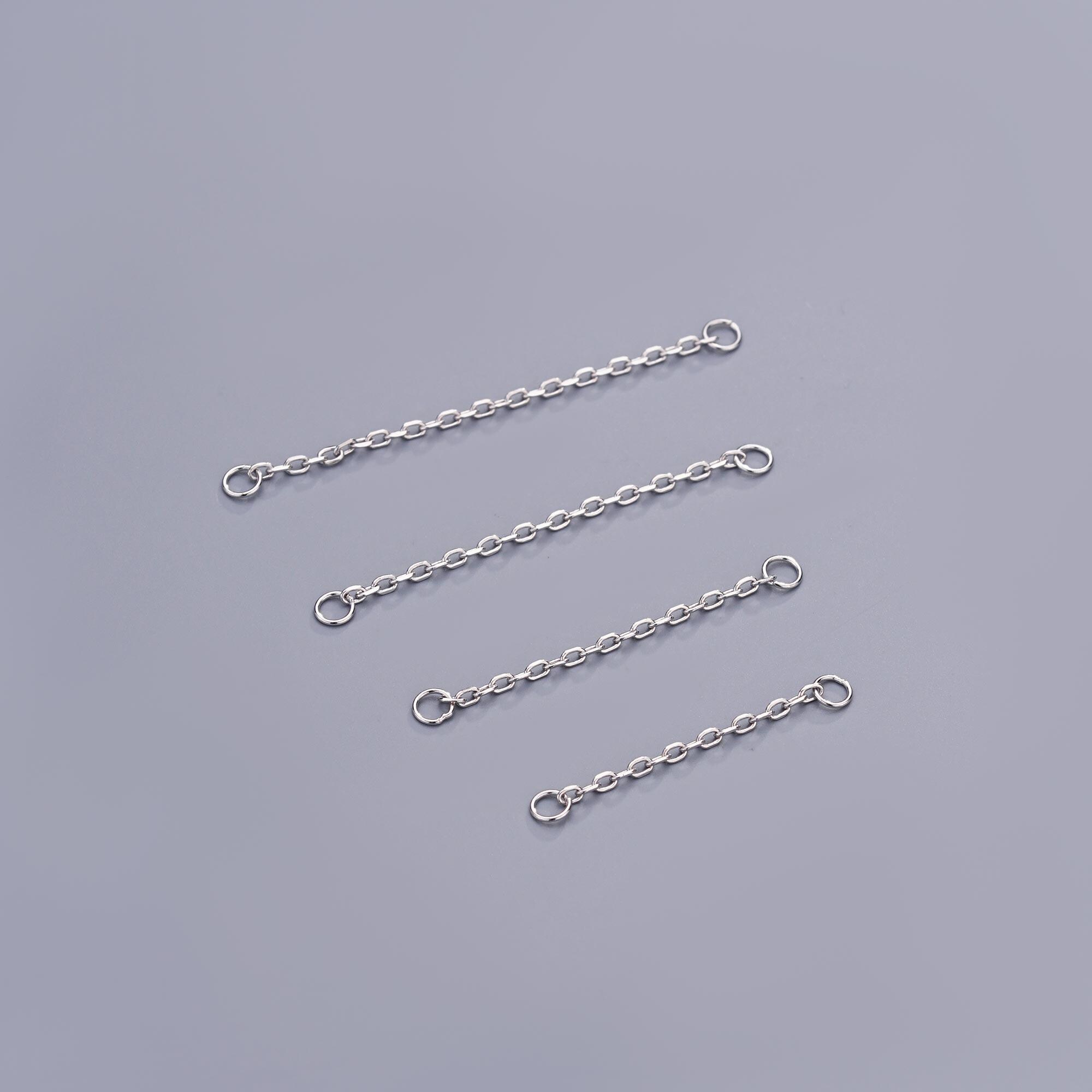 925 Sterling Silver Double Chain, Versatile Dangle Link for Ear Studs ...
