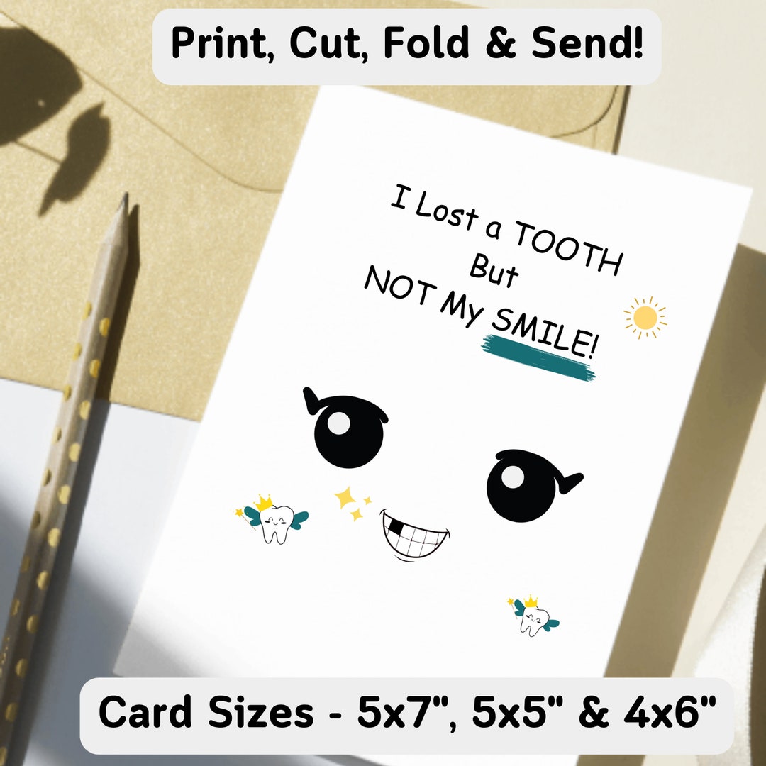 Tooth Fairy Card, Tooth Card, Tooth Fairy Accessory, Tooth Fairy Gift ...