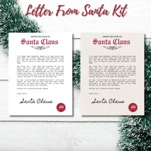 Descarga instantánea de carta PERSONALIZABLE de Papá Noel, plantilla imprimible de carta de Papá Noel, plantilla Canva