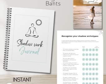 Pacchetto stampabile Shadow Work Journal: cura di sé e salute mentale (PDF)