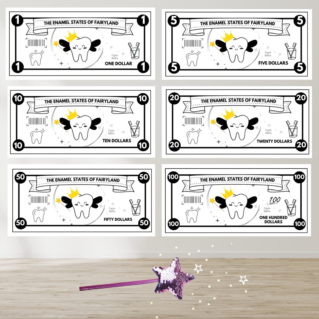 Tooth Fairy Money, Play Money, Mom Bucks, Reward Bucks, Printable Instant Download - Etsy