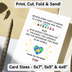 Behind Every Happy Bestie, Printable Thank You Appreciation Card, Instant Download Bestie Card for Best Friends, US Spelling