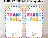 Editable Thank You Gift Tag Templates: Printable Appreciation Tags (Instant Download)