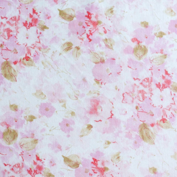 Vintage Sheet Fat Quarter - Soft Pink Floral