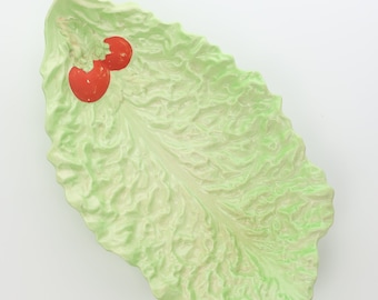 Carlton Ware (Australia) tomato on lettuce leaf oval dish