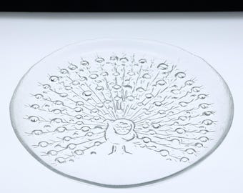 KOSTABODAハート30cm超美品Ulrica Hydman-Vallien Kosta Boda Glass Heart Platter Ulrica Hydman-vallien Hand Painted