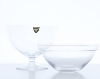 Orrefors (Sweden) cocktail glasses with insert liner (set of four)