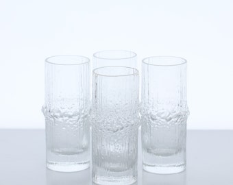 Iittala (Finland) "Niva" frosted shot glasses (boxed set of four)