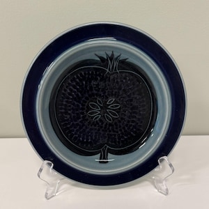 Arabia (Finland) blue fructus, sideplate, Gunvor Olin Gronqvist,