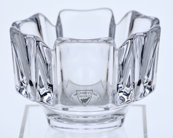 Orrefors (Sweden) "Corona" crystal bowl designed by Lars Hellsten