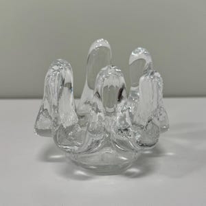 Kosta Boda (Sweden) &quot;Sunflower&quot; small candleholder designed by Göran Wärff