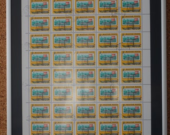 Danube, Hungarian framed sheet of stamps 1981