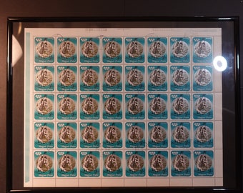 1972 Munich Olympics framed sheet of stamps (Hungarian)