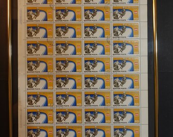 1976 Innsbruck Olympics framed sheet of stamps (Hungarian)