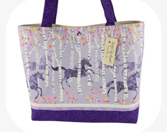 JSTEL Women Large Tote Top Handle Shoulder Bags Cute Unicorn And Fairy Tale Patern Ladies Handbag