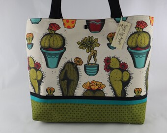 Fun and Quirky Cact-Asses Shoulder Bag Purse Novelty Cactus Handbag tote Bags by April