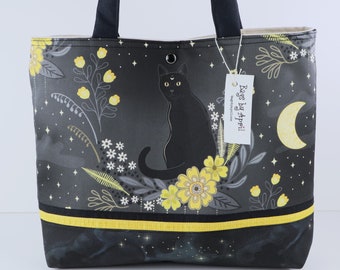 Black Cat Shoulder Bag Purse Crescent Moon handbag