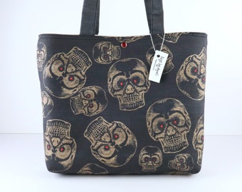 Scary Skulls Shoulder Bag Purse Skeleton Handbag tote Halloween