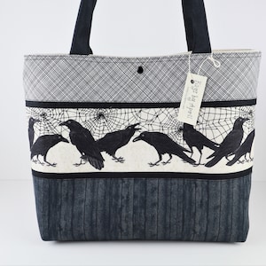 Poe Raven Bolso de hombro Nevermore bolso Halloween tote Spider Web bolso