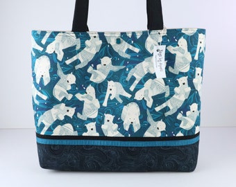 Polar Bears Shoulder Bag Purse Boho Art tote bag