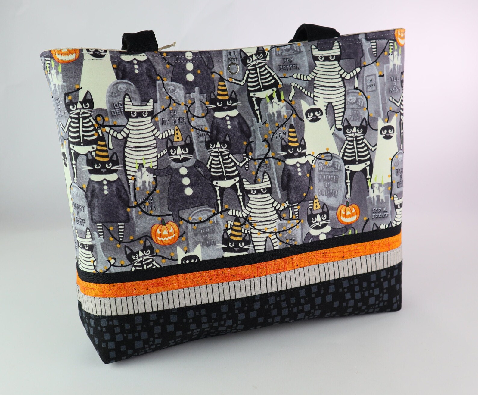 Halloween Cats Shoulder Bag Glow in the Dark tote bag Costume | Etsy