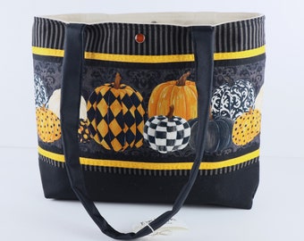 Halloween Shoulder Bag Pumpkin Handbag purse Fall Harvest tote