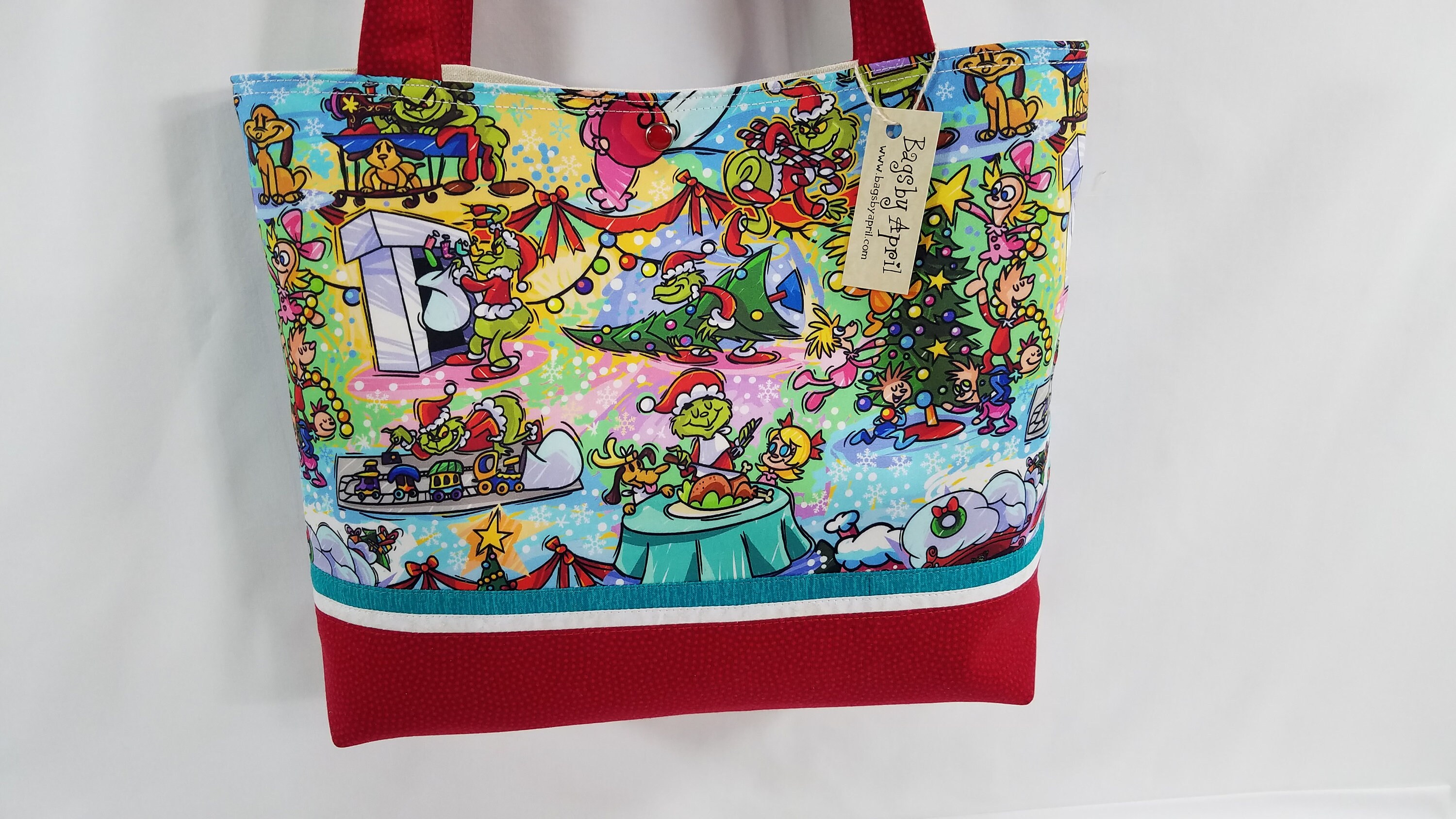Grinch Shoulder Bag Christmas Tree handbag Holiday Snow purse Etsy