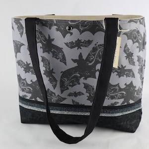 Gothic Bats Shoulder Bag Black Bat purse Halloween Victorian tote Goth handbag