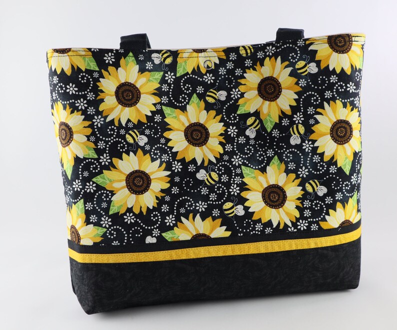 Bumblebees and Sunflowers Shoulder Bag Purse Tote Handbag | Etsy