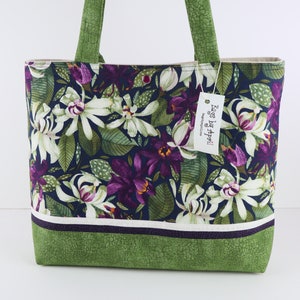 Beautiful Orchids Shoulder Bag Purse Orchid handbag Botanical Tote