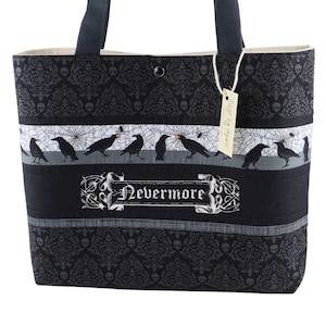 Bolso de hombro Nevermore, bolso gótico Raven, bolso de Halloween