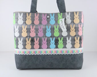 Easter Bunny Shoulder Bag Purse Spring Bunnies Tote