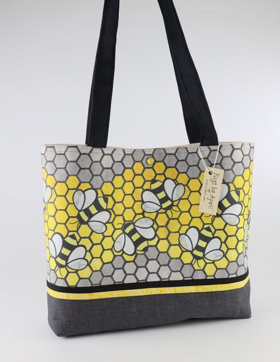 Honey Bee Shoulder Bag Purse Honeycomb Tote Beehive Handbag Etsy UK