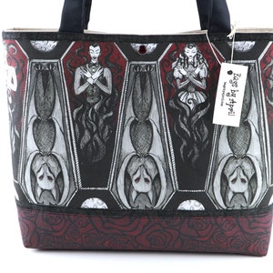 Gothic Vampires Shoulder Bag Purse Vampire Bats handbag Victorian Goth Roses tote