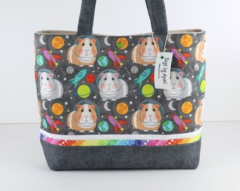 Guinea Pigs in Space Shoulder Bag Purse Hamster handbag tote