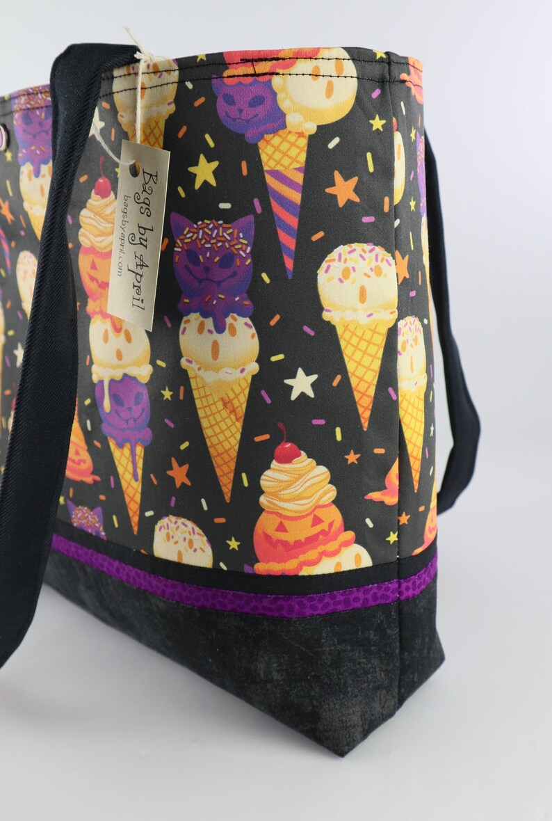 Spooky Ice Cream Shoulder Bag Purse Halloween Treats Handbag image 4