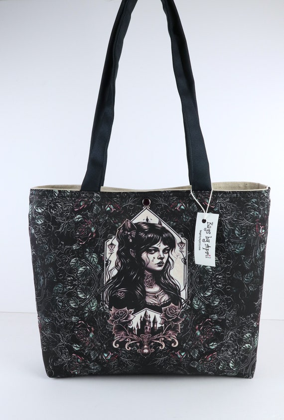 Buy Nevermore Goth Girl Shoulder Bag Purse Gothic Roses Handbag Online in  India 