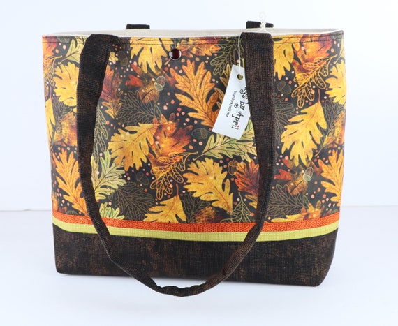 Cozy Acorn Harvest Shoulder Bag Purse Autumn Handbag Fall Leaves