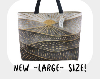 New LARGE Size Sunrise or Sunset Shoulder Bag Tote