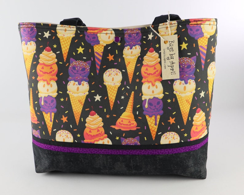 Spooky Ice Cream Shoulder Bag Purse Halloween Treats Handbag image 2