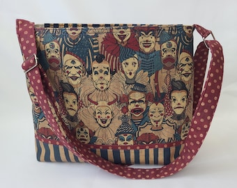 Creepy Circus Clowns Crossbody Bag Purse Scary Monsters Shoulder bag