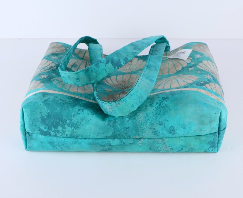 Seashells Seafoam Aqua Green Shoulder Bag Purse Ocean Beach tote Sea Shells handbag image 8