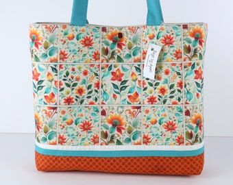 Boho Floral Patchwork Shoulder Bag Purse Wildflowers handbag tote