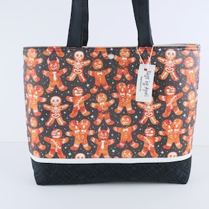 Spooky Gingerbread Men Shoulder Bag Purse Halloween Treats Handbag tote Bags by April